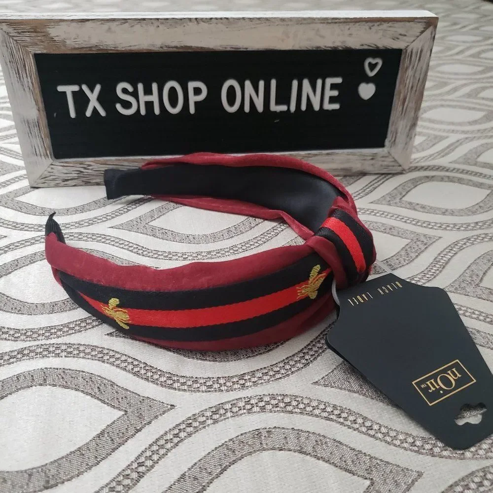 Bee Fashion Designer twist headband NOIR